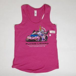 FLYING LIZARD MOTORSPORTS LADIES PINK UNICORN TANK TOP SIZE SMALL BRAND NEW
